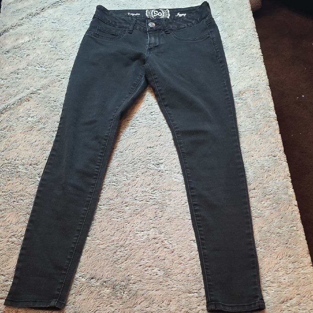 SO Black Skinny Jeans. Size 7